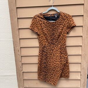 Aqua Cheetah Leopard Print Dress. Size XS.